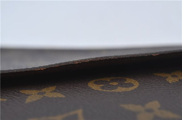 Auth Louis Vuitton Monogram Poche Plate Clutch Document Case Old Model LV J4161