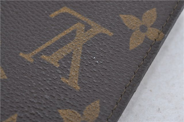 Auth Louis Vuitton Monogram Poche Plate Clutch Document Case Old Model LV J4161