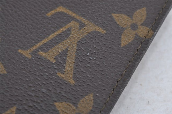 Auth Louis Vuitton Monogram Poche Plate Clutch Document Case Old Model LV J4161