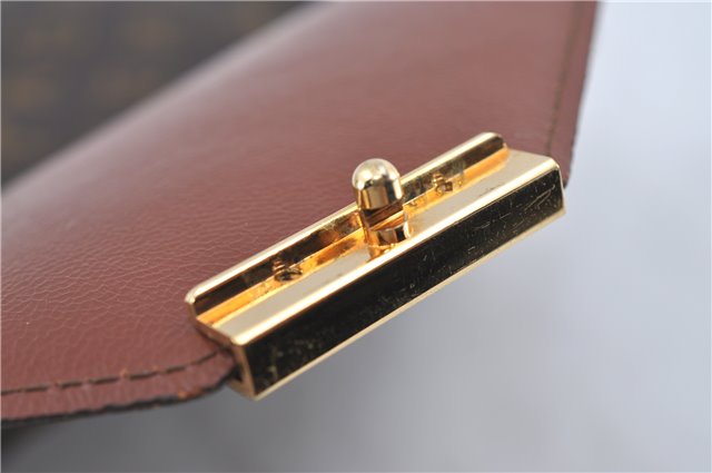 Auth Louis Vuitton Monogram Poche Plate Clutch Document Case Old Model LV J4161