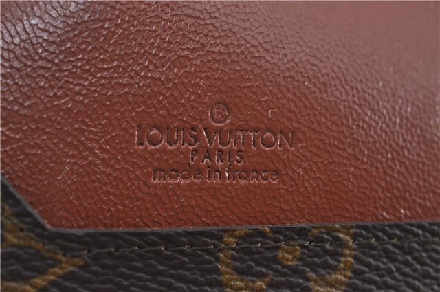 Auth Louis Vuitton Monogram Poche Plate Clutch Document Case Old Model LV J4161