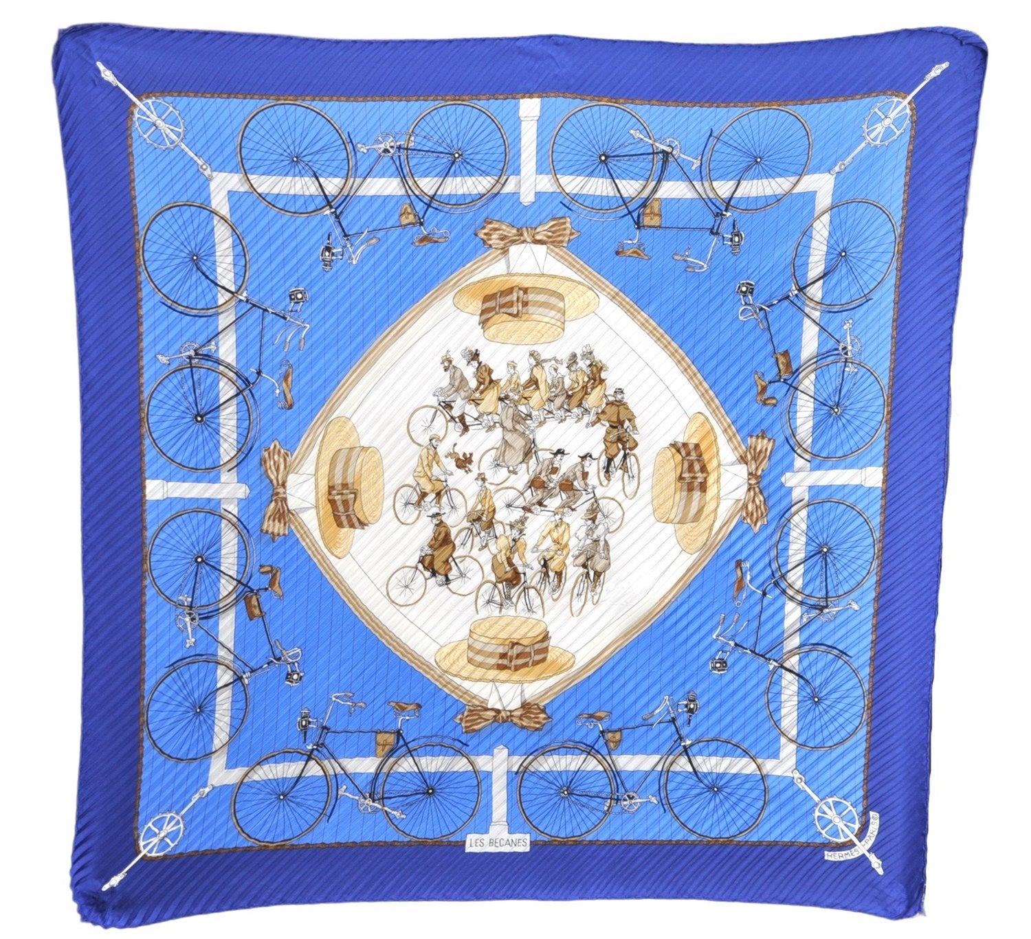 Authentic HERMES Pleats Scarf 