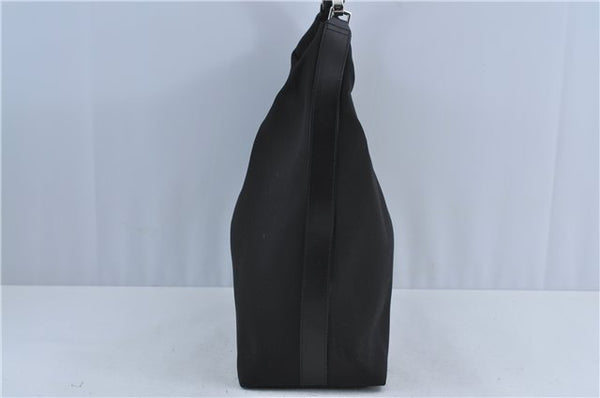 Authentic GUCCI Shoulder Hand Bag Nylon Leather Black J4177