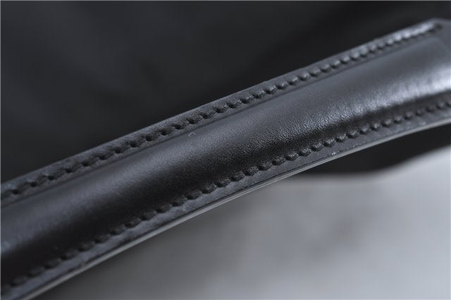 Authentic GUCCI Shoulder Hand Bag Nylon Leather Black J4177