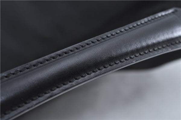 Authentic GUCCI Shoulder Hand Bag Nylon Leather Black J4177