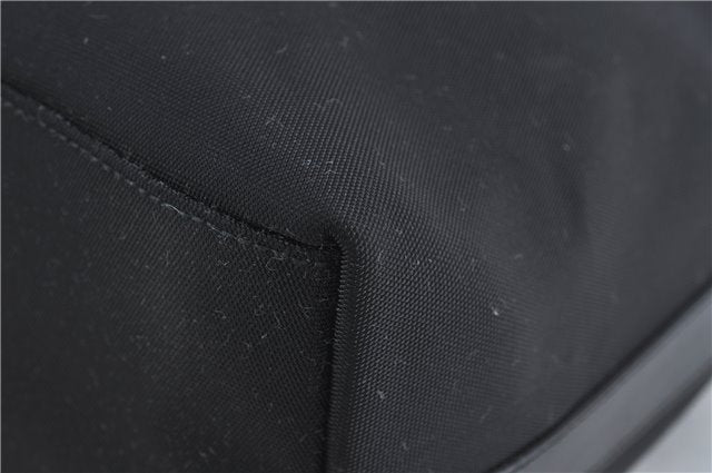 Authentic GUCCI Shoulder Hand Bag Nylon Leather Black J4177