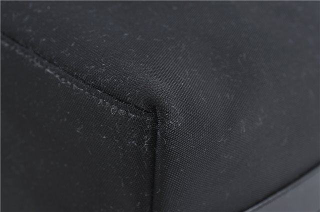 Authentic GUCCI Shoulder Hand Bag Nylon Leather Black J4177