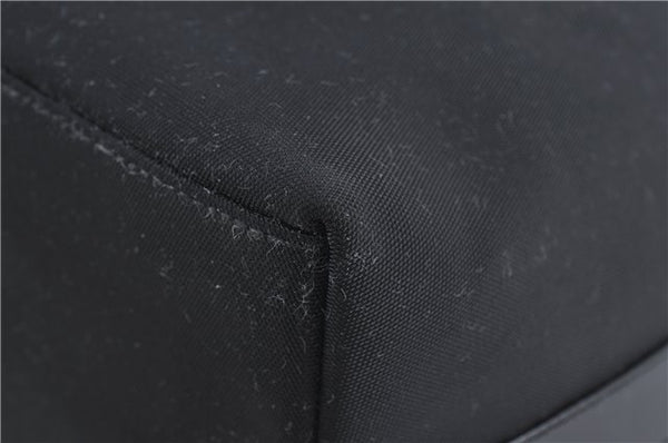 Authentic GUCCI Shoulder Hand Bag Nylon Leather Black J4177