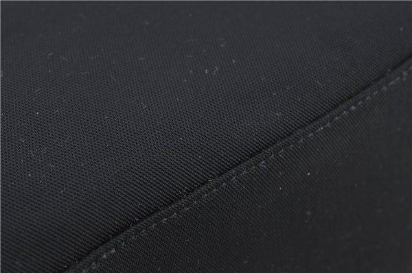 Authentic GUCCI Shoulder Hand Bag Nylon Leather Black J4177