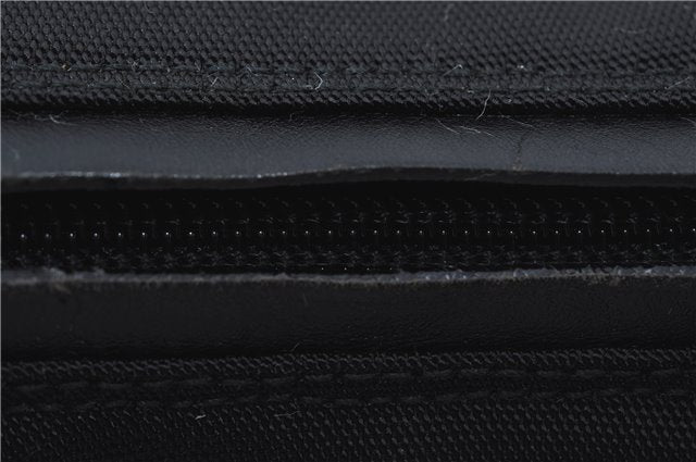 Authentic GUCCI Shoulder Hand Bag Nylon Leather Black J4177