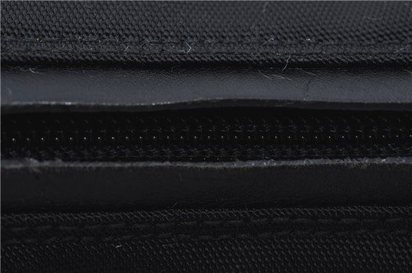 Authentic GUCCI Shoulder Hand Bag Nylon Leather Black J4177