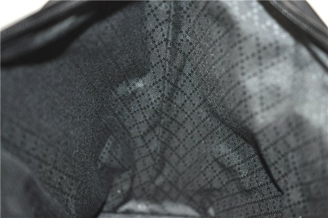 Authentic GUCCI Shoulder Hand Bag Nylon Leather Black J4177