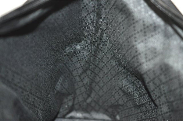 Authentic GUCCI Shoulder Hand Bag Nylon Leather Black J4177