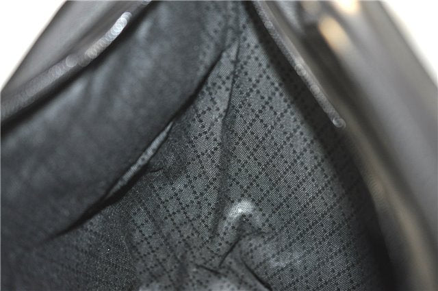 Authentic GUCCI Shoulder Hand Bag Nylon Leather Black J4177