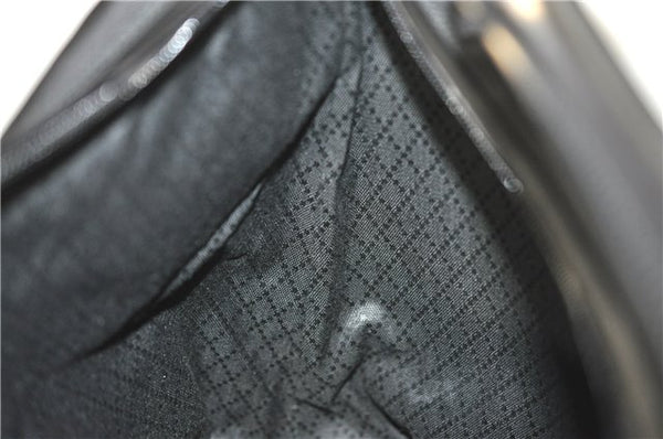 Authentic GUCCI Shoulder Hand Bag Nylon Leather Black J4177