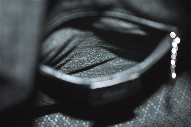 Authentic GUCCI Shoulder Hand Bag Nylon Leather Black J4177