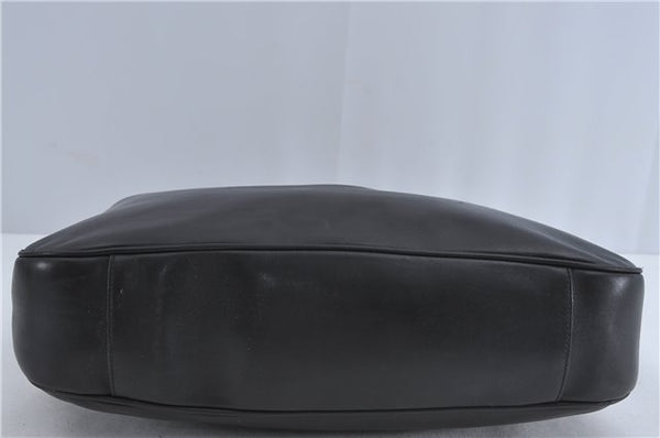 Authentic GUCCI Bamboo 2Way Shoulder Cross Body Bag Leather 0011577 Black J4186