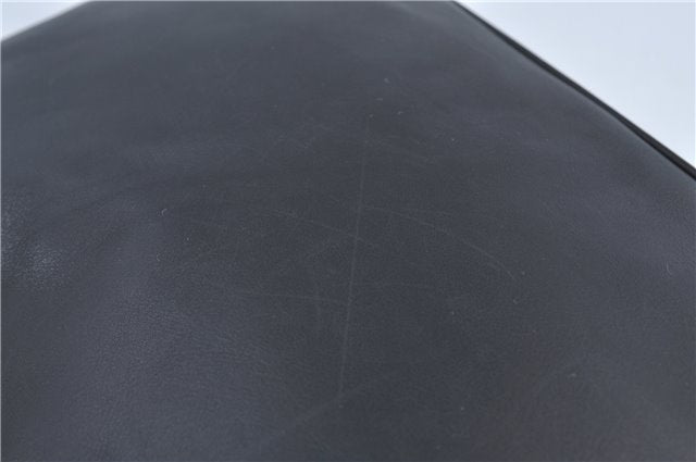 Authentic GUCCI Bamboo 2Way Shoulder Cross Body Bag Leather 0011577 Black J4186