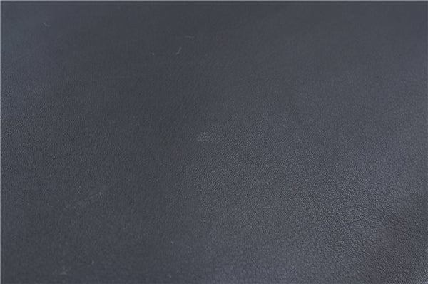 Authentic GUCCI Bamboo 2Way Shoulder Cross Body Bag Leather 0011577 Black J4186