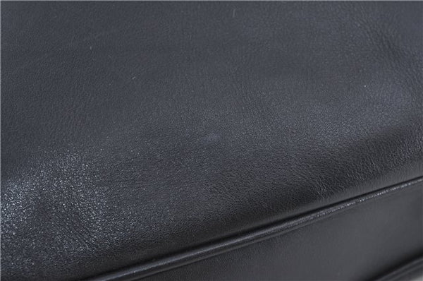 Authentic GUCCI Bamboo 2Way Shoulder Cross Body Bag Leather 0011577 Black J4186