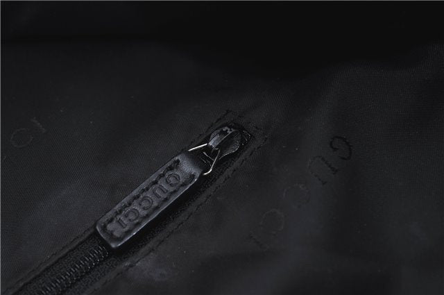 Authentic GUCCI Bamboo 2Way Shoulder Cross Body Bag Leather 0011577 Black J4186