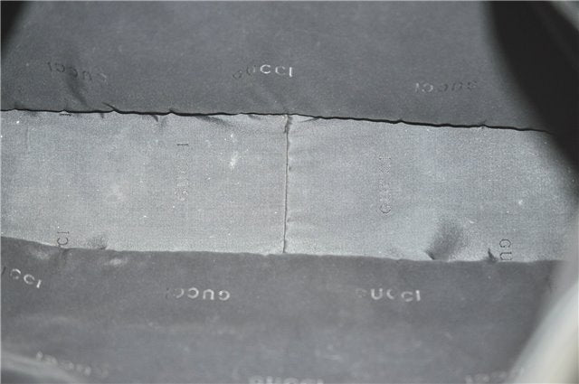 Authentic GUCCI Bamboo 2Way Shoulder Cross Body Bag Leather 0011577 Black J4186