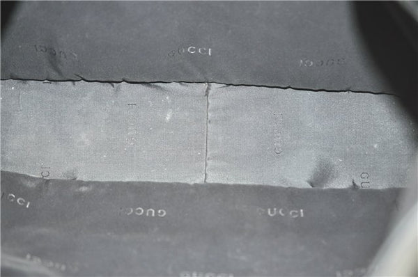 Authentic GUCCI Bamboo 2Way Shoulder Cross Body Bag Leather 0011577 Black J4186