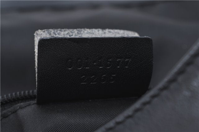 Authentic GUCCI Bamboo 2Way Shoulder Cross Body Bag Leather 0011577 Black J4186