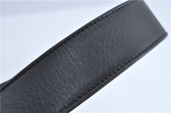 Authentic GUCCI Bamboo 2Way Shoulder Cross Body Bag Leather 0011577 Black J4186