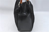 Authentic GUCCI Bamboo Hand Shoulder Bag Purse Nylon Leather Black J4188