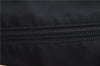 Authentic GUCCI Bamboo Hand Shoulder Bag Purse Nylon Leather Black J4188