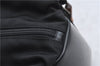 Authentic GUCCI Bamboo Hand Shoulder Bag Purse Nylon Leather Black J4188