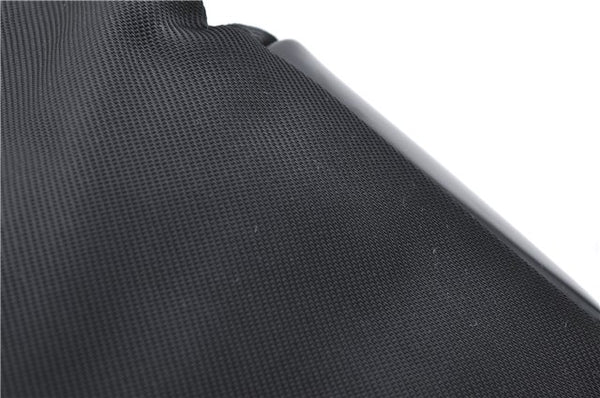 Authentic GUCCI Bamboo Hand Shoulder Bag Purse Nylon Leather Black J4188