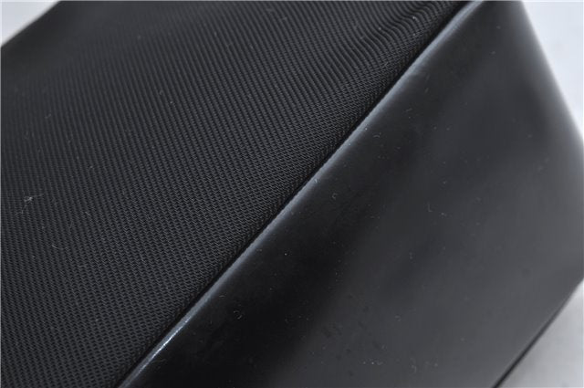 Authentic GUCCI Bamboo Hand Shoulder Bag Purse Nylon Leather Black J4188