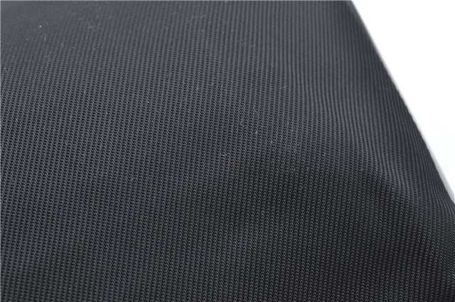 Authentic GUCCI Bamboo Hand Shoulder Bag Purse Nylon Leather Black J4188