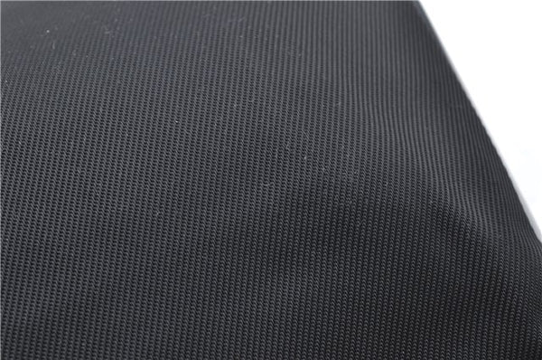 Authentic GUCCI Bamboo Hand Shoulder Bag Purse Nylon Leather Black J4188