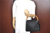 Authentic GUCCI Bamboo Hand Shoulder Bag Purse Nylon Leather Black J4188