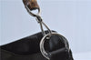 Authentic GUCCI Bamboo 2Way Hand Shoulder Bag Nylon Leather Brown J4189