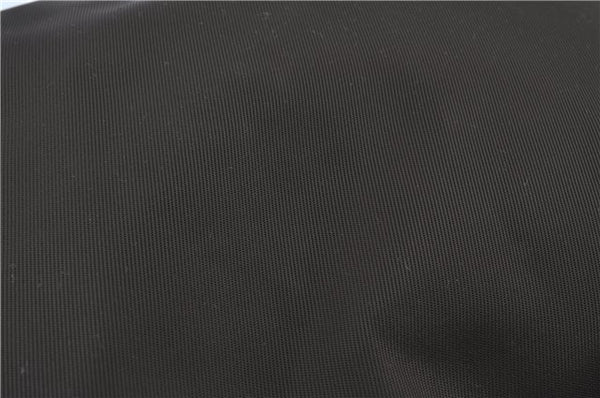 Authentic GUCCI Bamboo 2Way Hand Shoulder Bag Nylon Leather Brown J4189