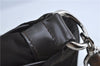 Authentic GUCCI Bamboo 2Way Hand Shoulder Bag Nylon Leather Brown J4189
