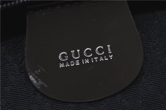 Authentic GUCCI Bamboo 2Way Hand Shoulder Bag Nylon Leather Brown J4189