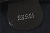 Authentic GUCCI Bamboo 2Way Hand Shoulder Bag Nylon Leather Brown J4189