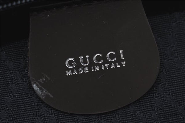 Authentic GUCCI Bamboo 2Way Hand Shoulder Bag Nylon Leather Brown J4189