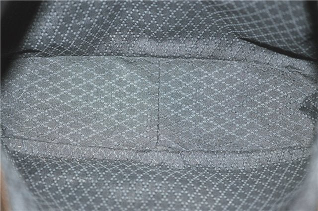 Authentic GUCCI Bamboo 2Way Hand Shoulder Bag Nylon Leather Brown J4189