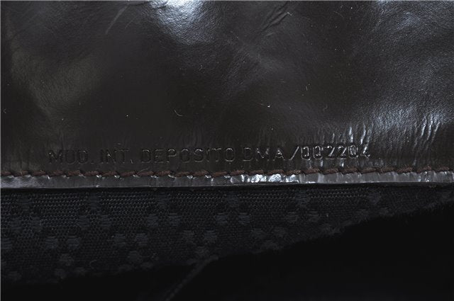 Authentic GUCCI Bamboo 2Way Hand Shoulder Bag Nylon Leather Brown J4189