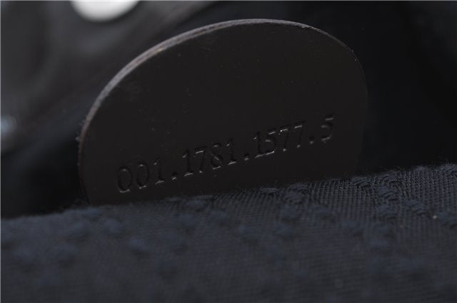 Authentic GUCCI Bamboo 2Way Hand Shoulder Bag Nylon Leather Brown J4189