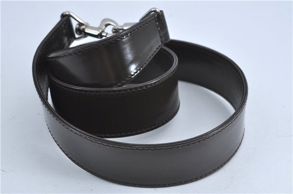 Authentic GUCCI Bamboo 2Way Hand Shoulder Bag Nylon Leather Brown J4189