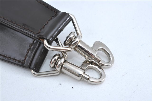 Authentic GUCCI Bamboo 2Way Hand Shoulder Bag Nylon Leather Brown J4189