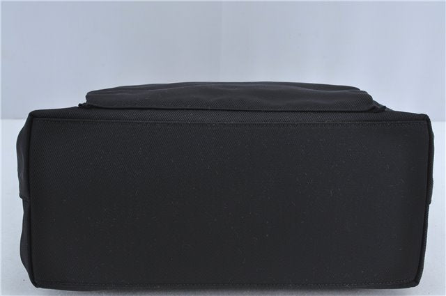 Authentic GUCCI Bamboo 2Way Shoulder Hand Bag Purse Nylon Leather Black J4197