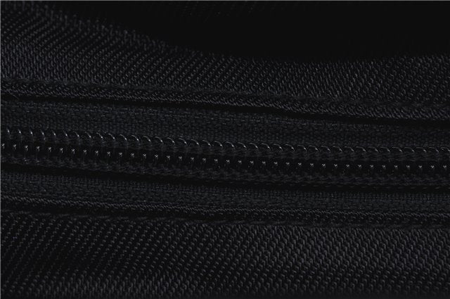 Authentic GUCCI Bamboo 2Way Shoulder Hand Bag Purse Nylon Leather Black J4197